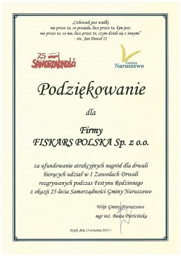 FISKARS_Podziękowanie